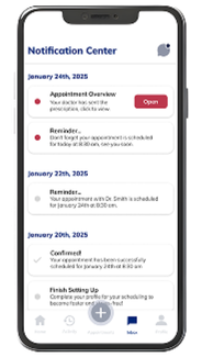 Follow-up notification screen
